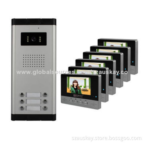 Video Doorphone with IR Night Vision, Outdoor Camera and 4.3-inch TFT Indoor Monitor